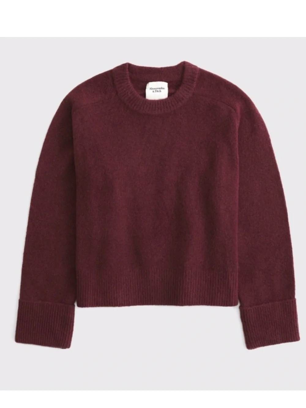 Abercrombie & Fitch Burgundy Madeline Crew Neck Sweater